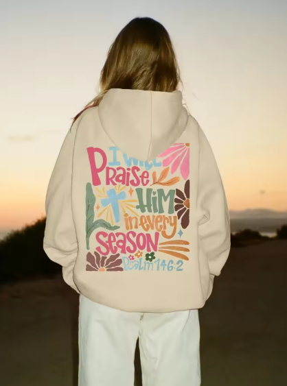 Hoodie with Printed Back