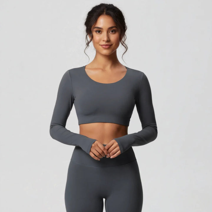 Long-Sleeve Crop Top for Women
