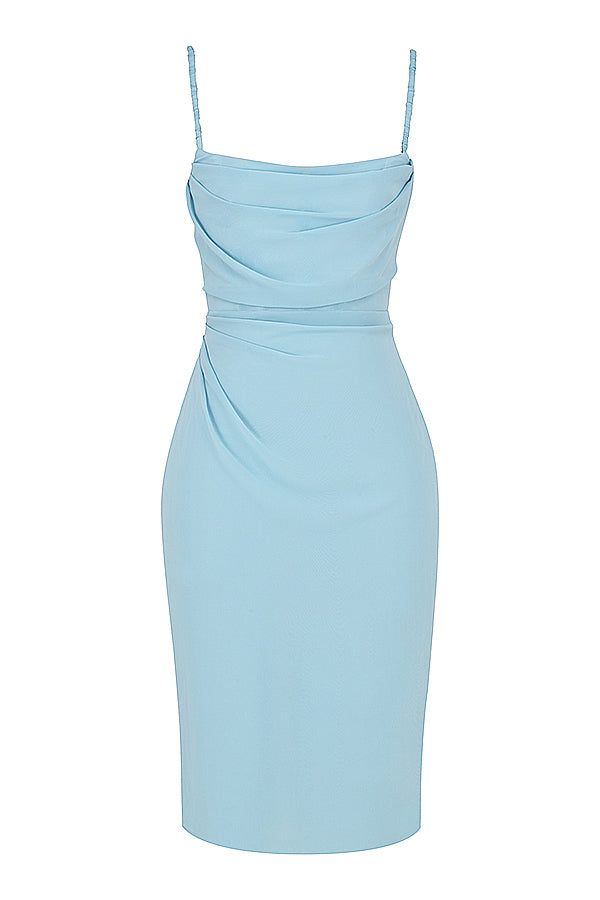 Midi Dress with Corset Detail