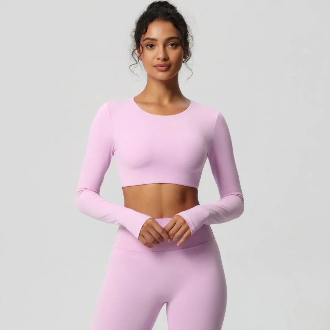 Long-Sleeve Crop Top for Women