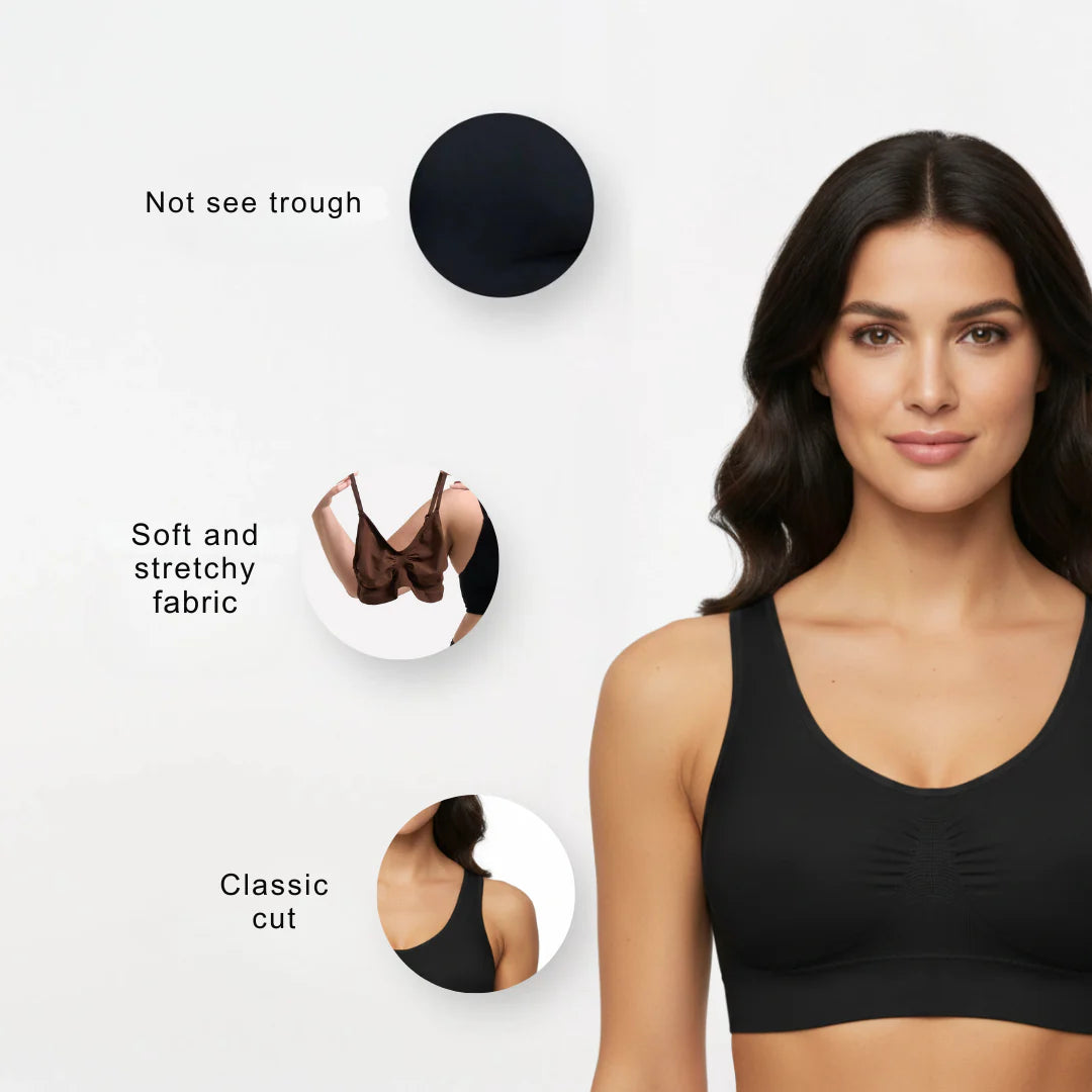 Sports Bra with Elastic Underband for Women | Push-Up