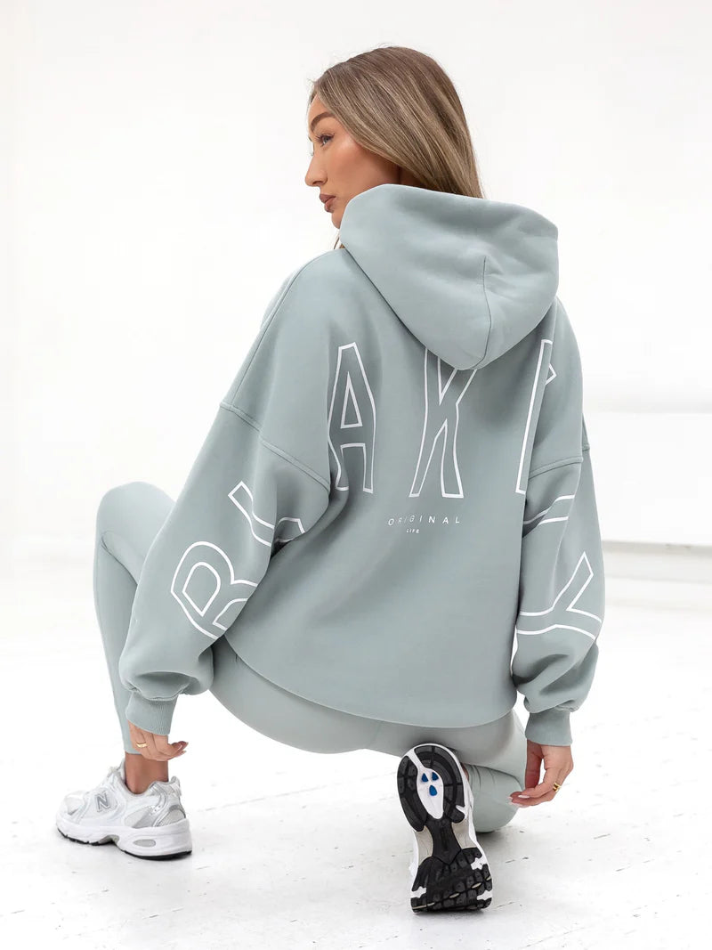 Oversized Graphic Back Hoodie
