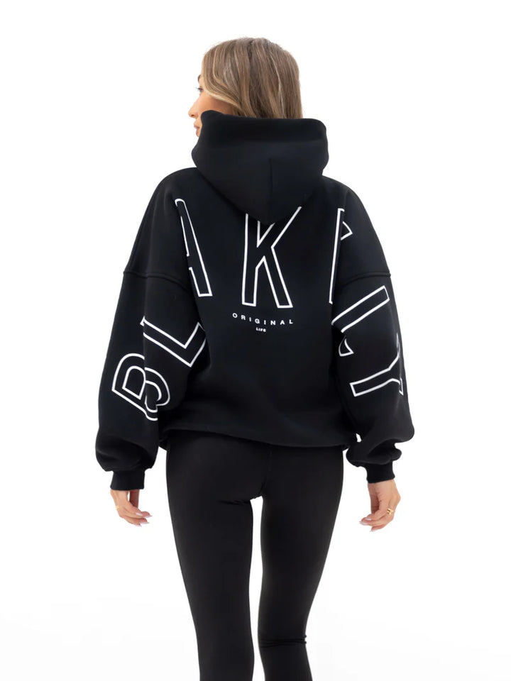 Oversized Graphic Back Hoodie