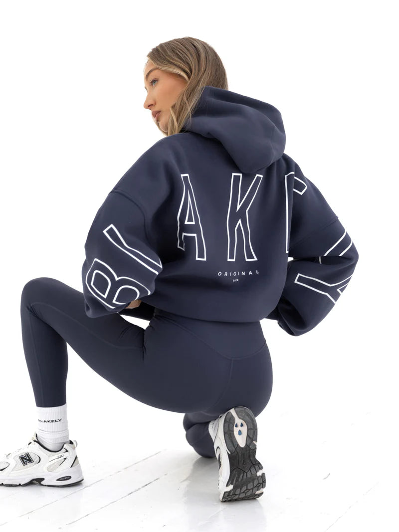 Oversized Graphic Back Hoodie