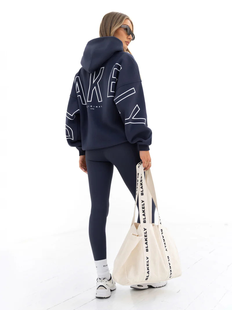 Oversized Graphic Back Hoodie