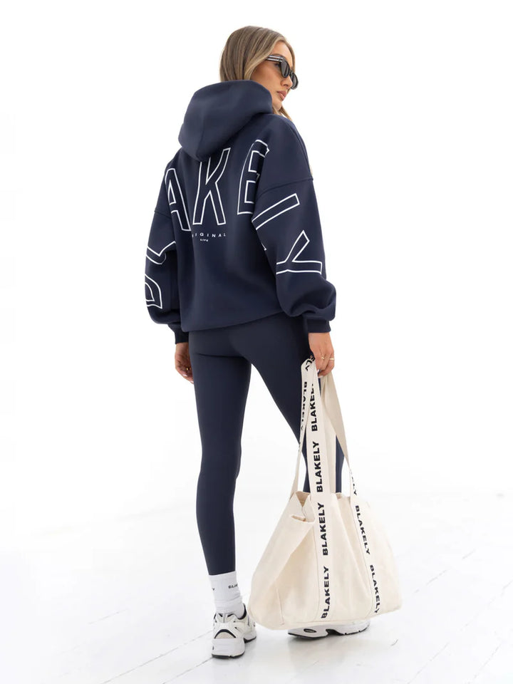 Oversized Graphic Back Hoodie