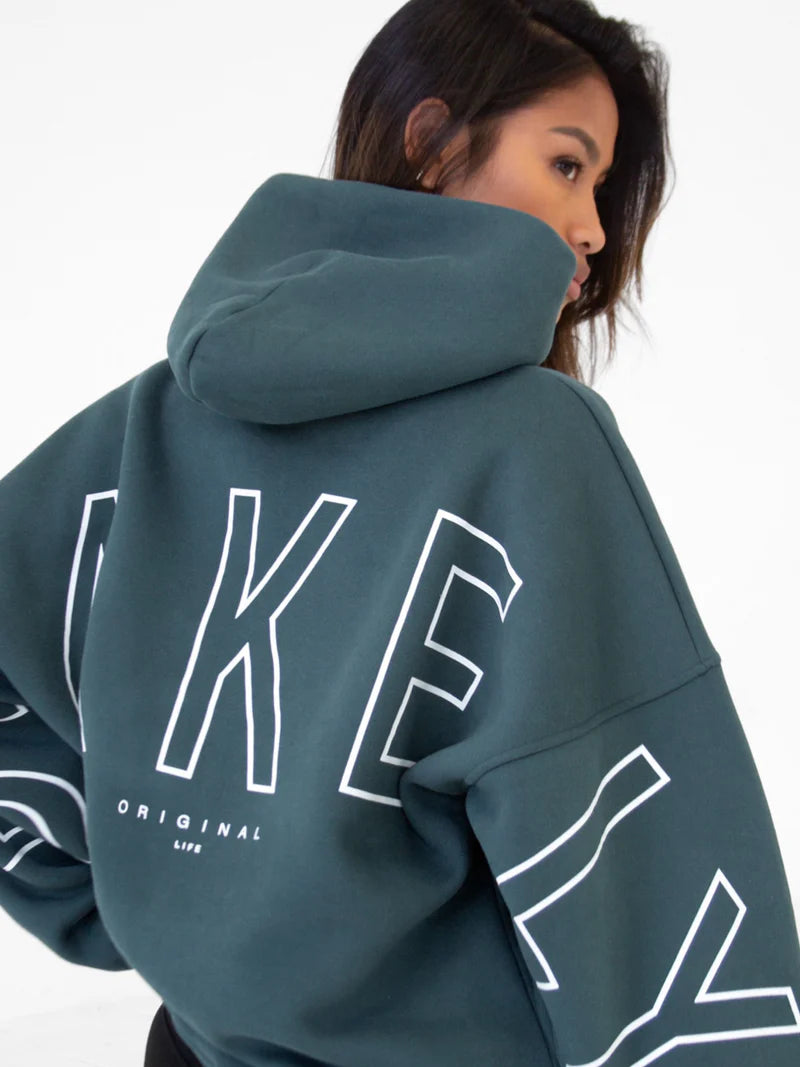 Oversized Graphic Back Hoodie