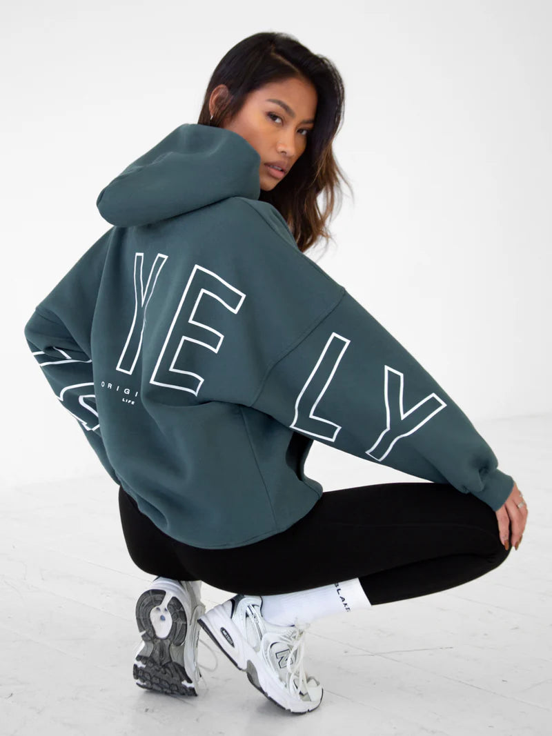 Oversized Graphic Back Hoodie