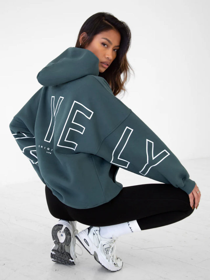 Oversized Graphic Back Hoodie