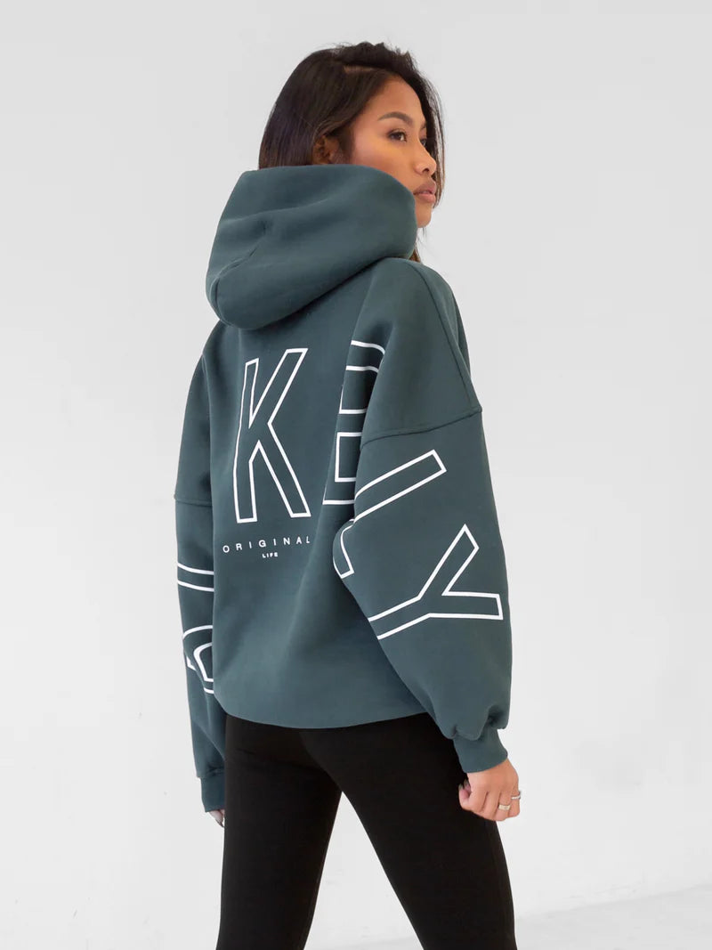 Oversized Graphic Back Hoodie