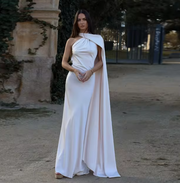 Maxi Dress with Backless Design