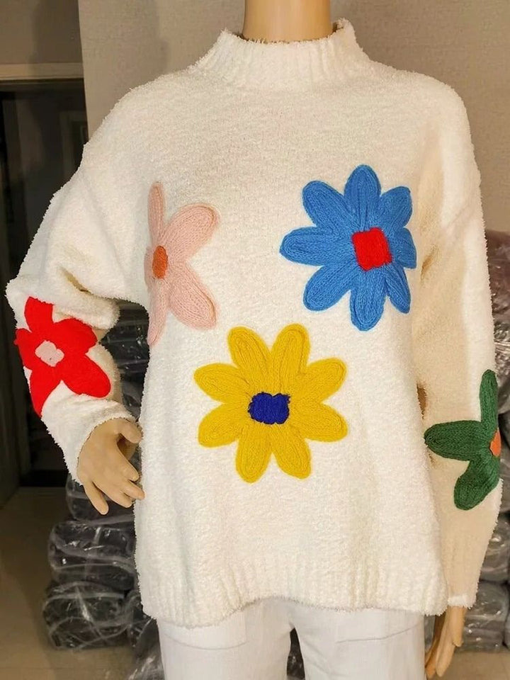 Jarah - Floral Knit Sweater