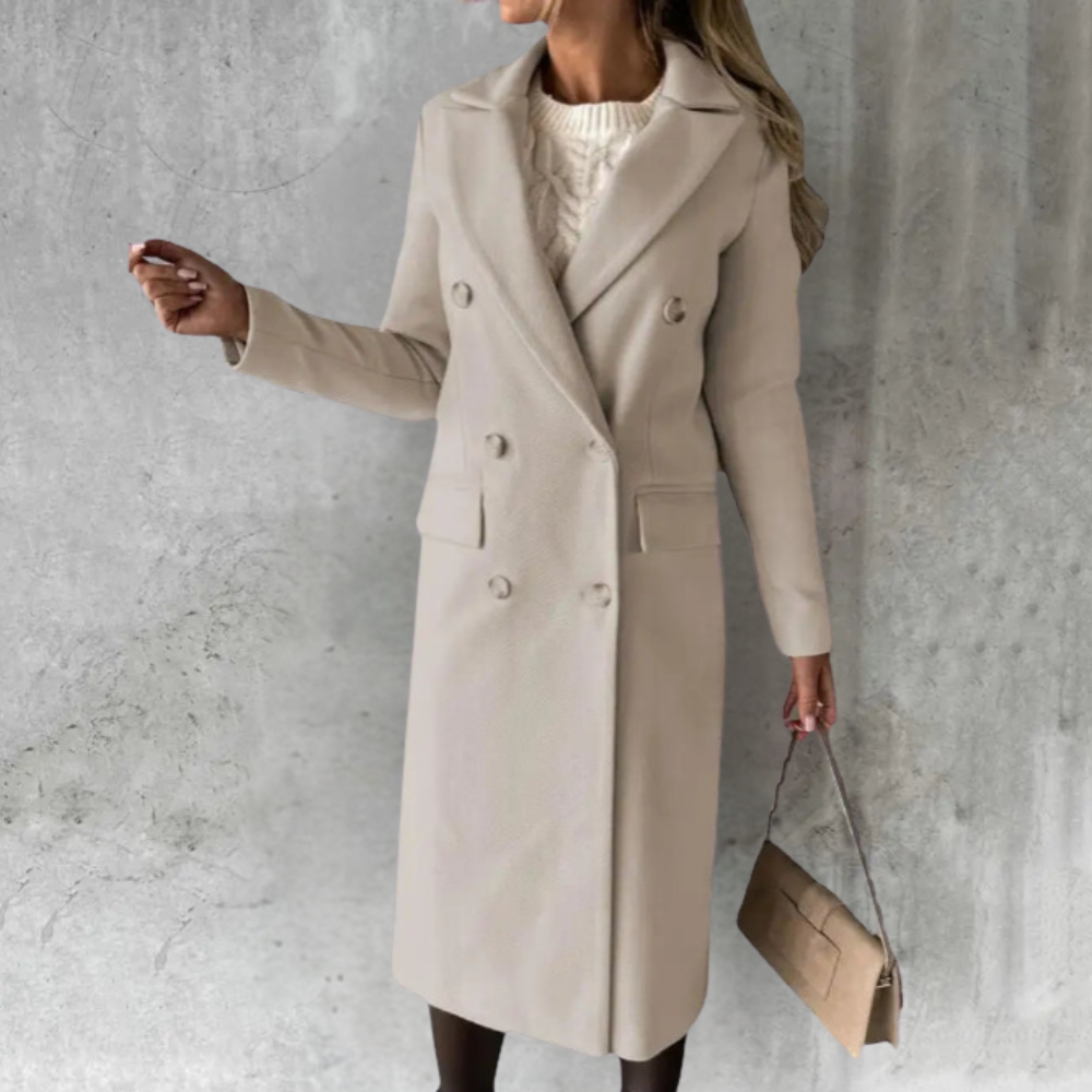 Mia - Elegant Wool Trenchcoat