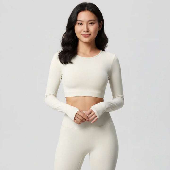 Long-Sleeve Crop Top for Women