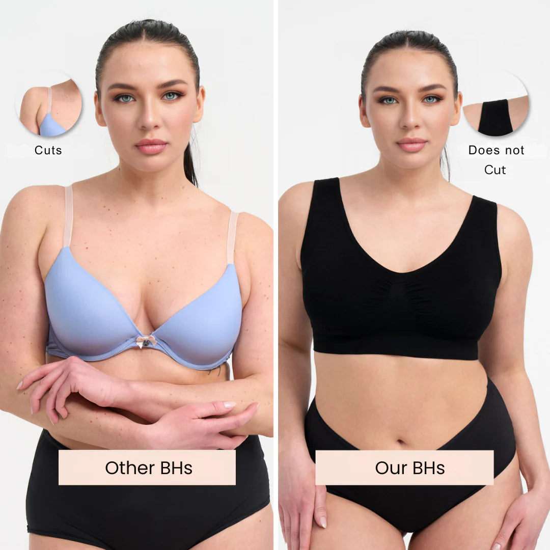 Seamless Bra for Women | V-Neck | Push-Up