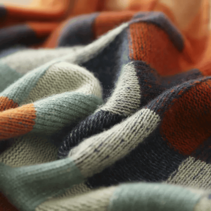 Tamsyn - Cashmere Patchwork Turtleneck Sweater
