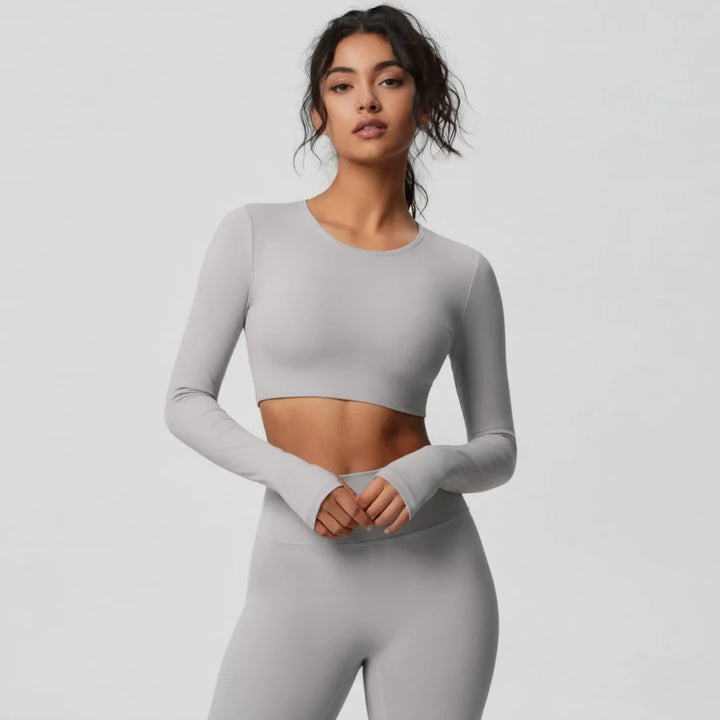 Long-Sleeve Crop Top for Women