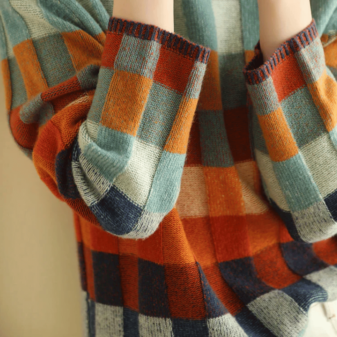 Tamsyn - Cashmere Patchwork Turtleneck Sweater