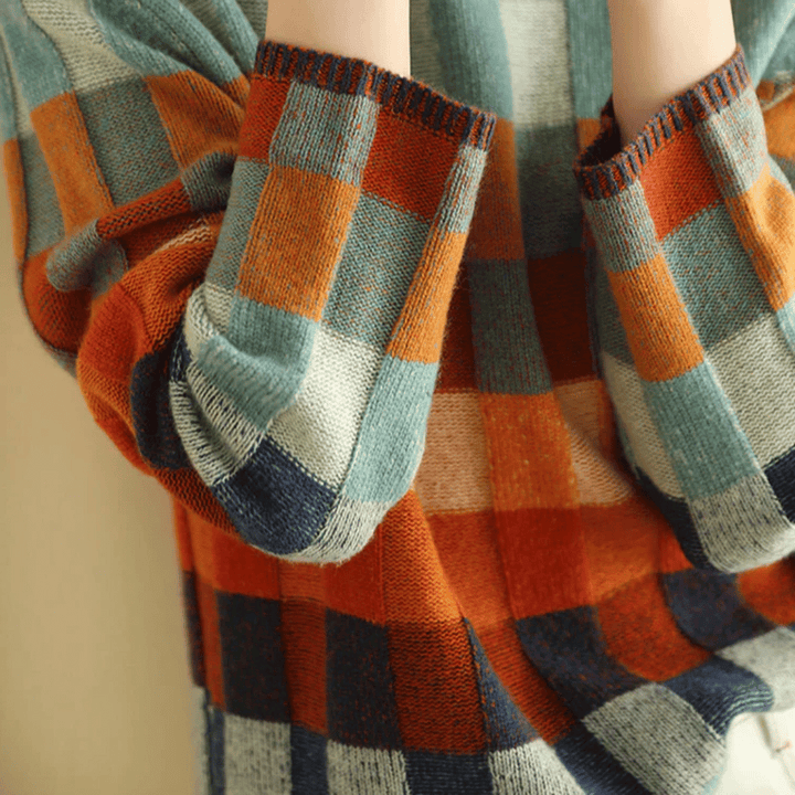 Tamsyn - Cashmere Patchwork Turtleneck Sweater