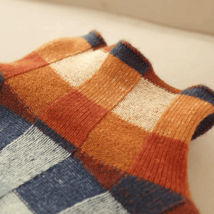 Tamsyn - Cashmere Patchwork Turtleneck Sweater