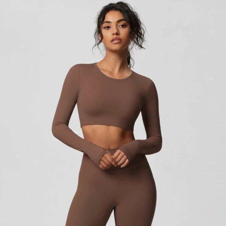 Long-Sleeve Crop Top for Women