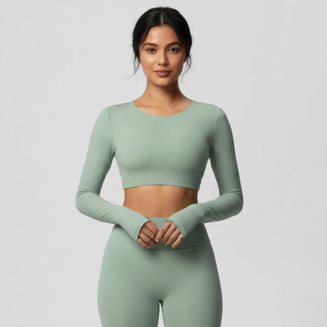 Long-Sleeve Crop Top for Women