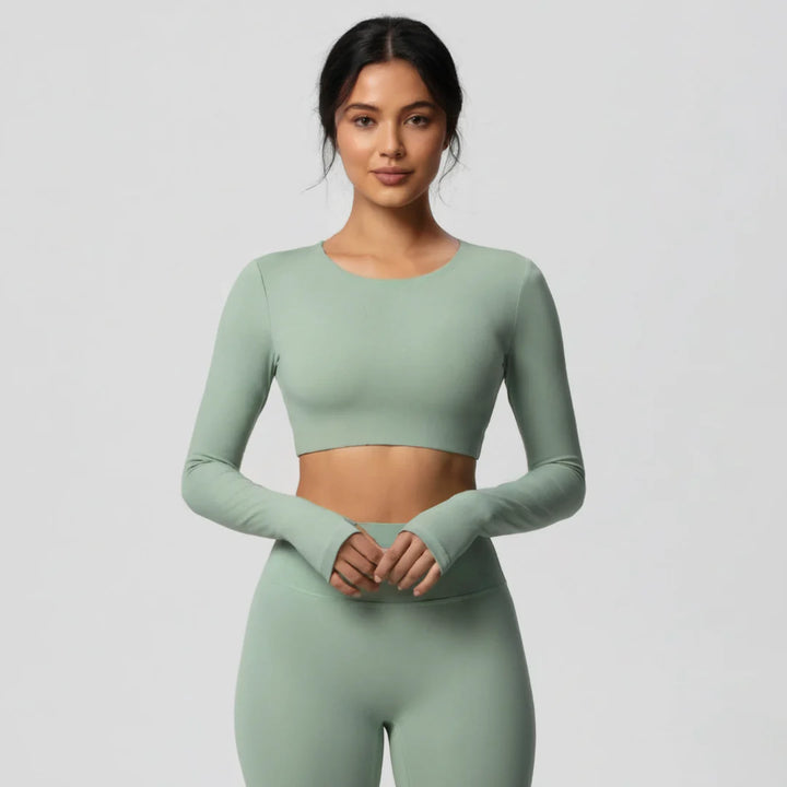 Long-Sleeve Crop Top for Women