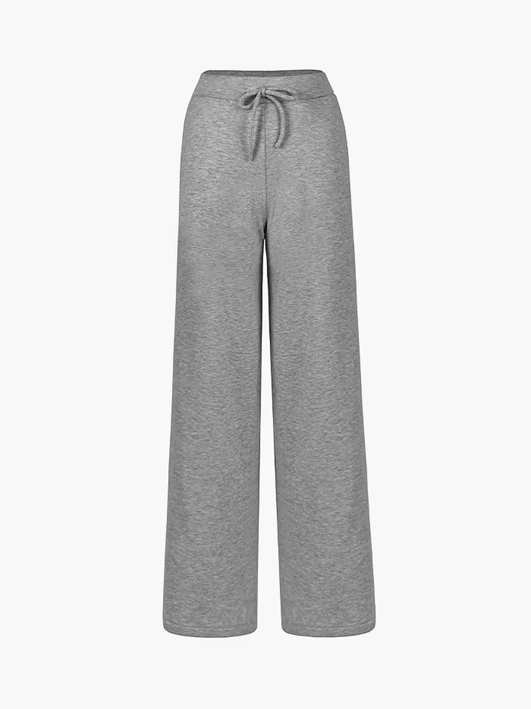 High-Waist Wide-Leg Sweatpants with Drawstring Closure