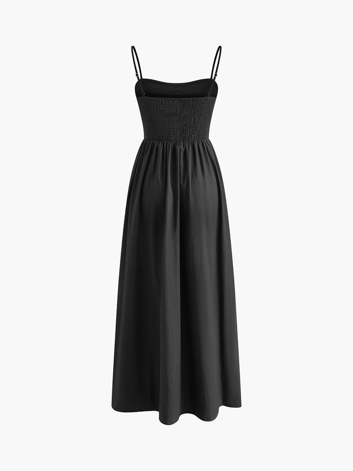 Maxi Dress with Cutout Detail and Spaghetti Straps