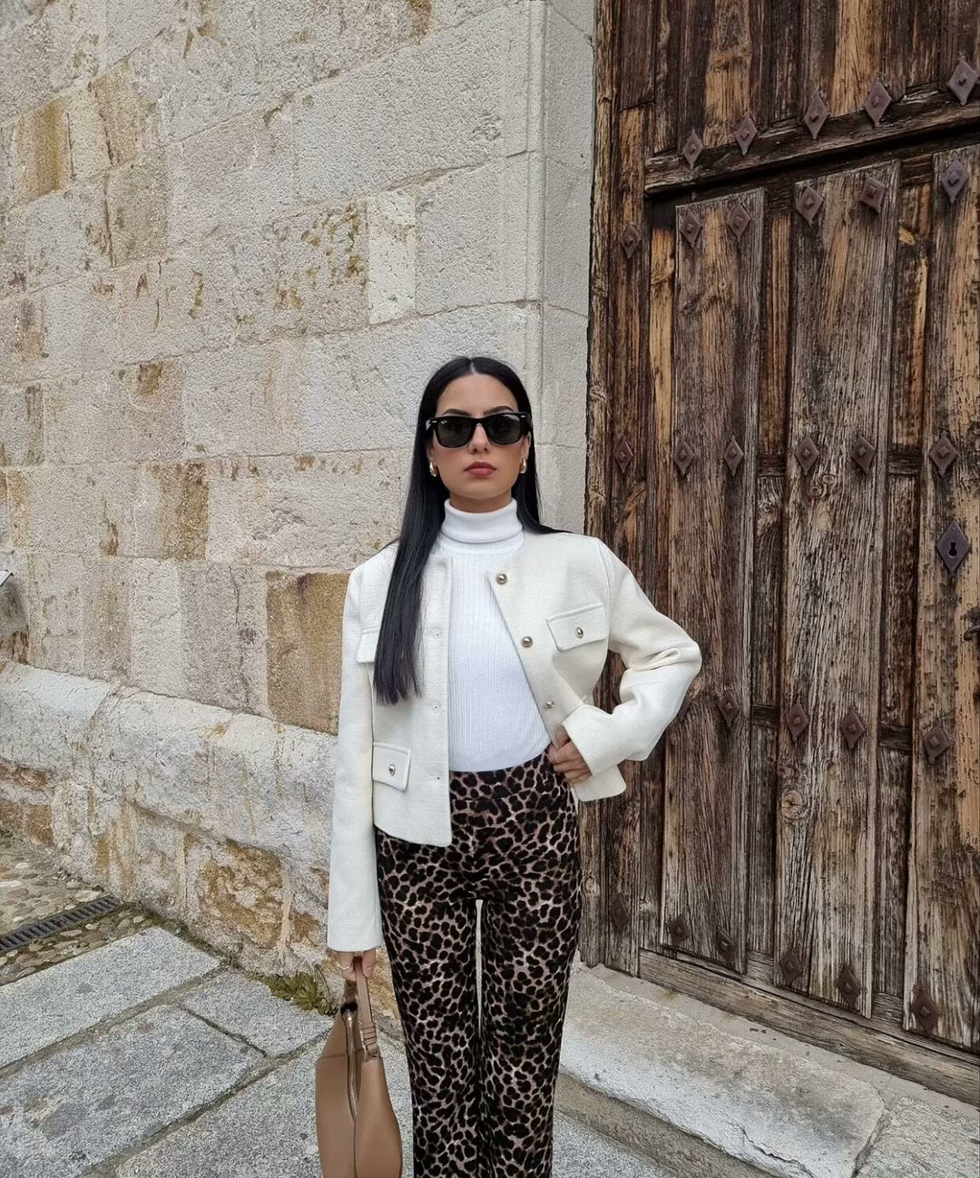 Cropped Collarless Jacket