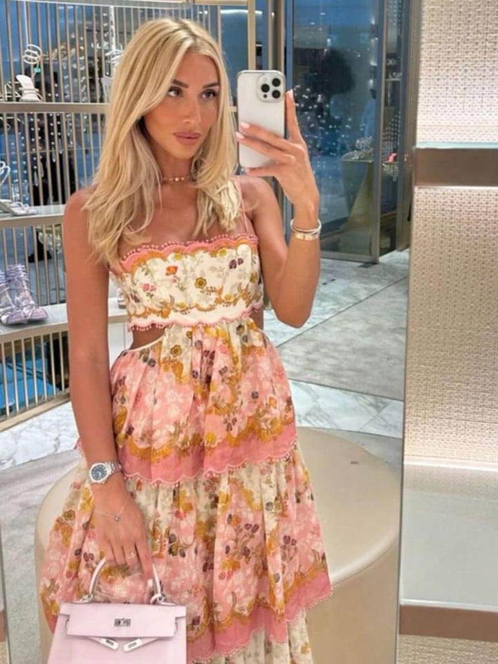 Tiered Maxi Dress | Spaghetti Strap Layered Dress