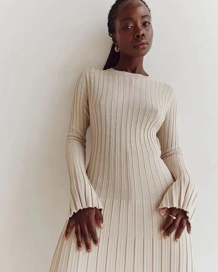 Ribbed Maxi Dress | Long Sleeve Knit Dress