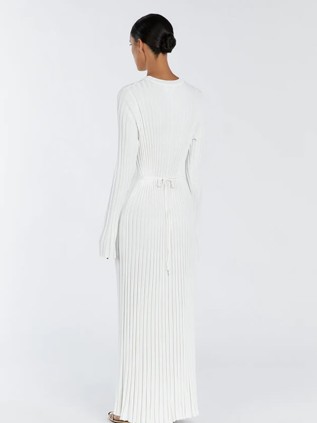Ribbed Maxi Dress | Long Sleeve Knit Dress