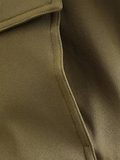 Cropped Jacket with Snap Button Closure