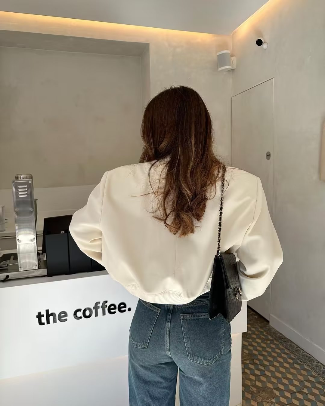 Cropped Jacket with Snap Button Closure