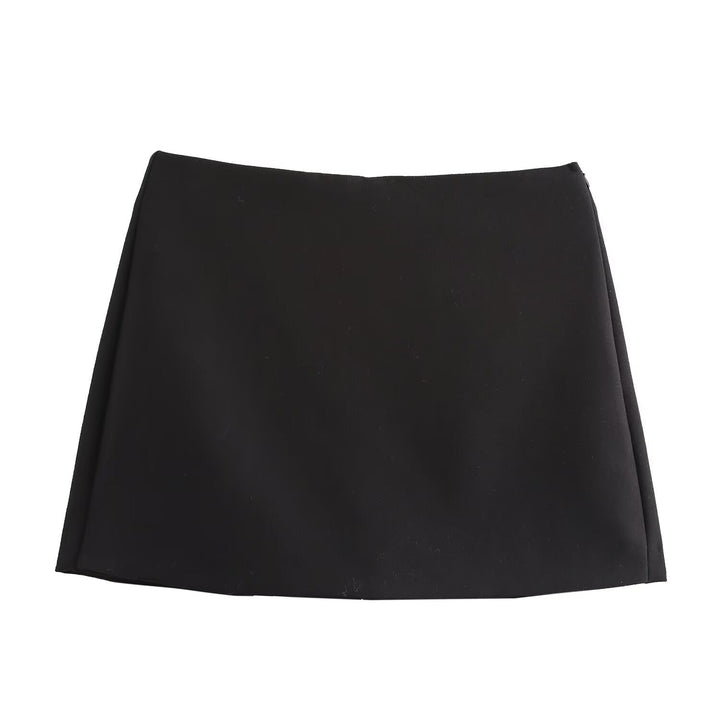 A-Line Skort with Concealed Side Zip and Mini Length