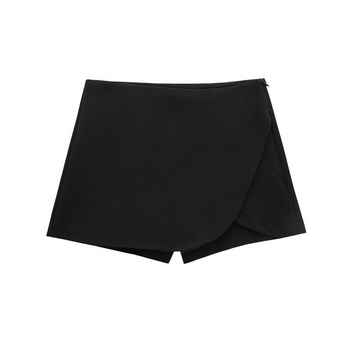 A-Line Skort with Concealed Side Zip and Mini Length