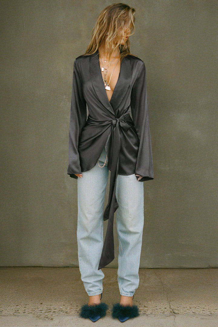 Shaylee - Ultra-Soft Satin Blazer