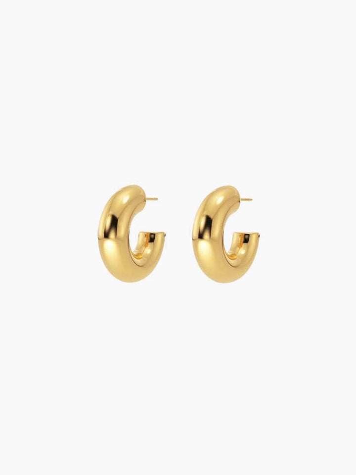 Golden Chunky Hoop Earrings