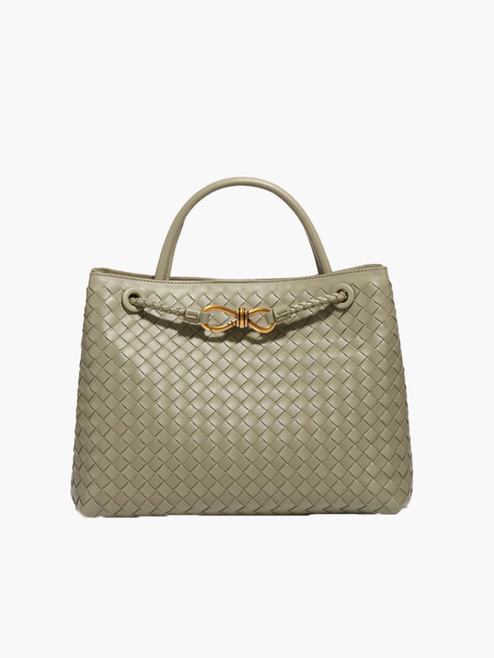 Golden Grace Woven Bag