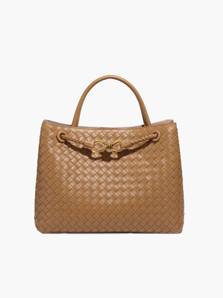 Golden Grace Woven Bag