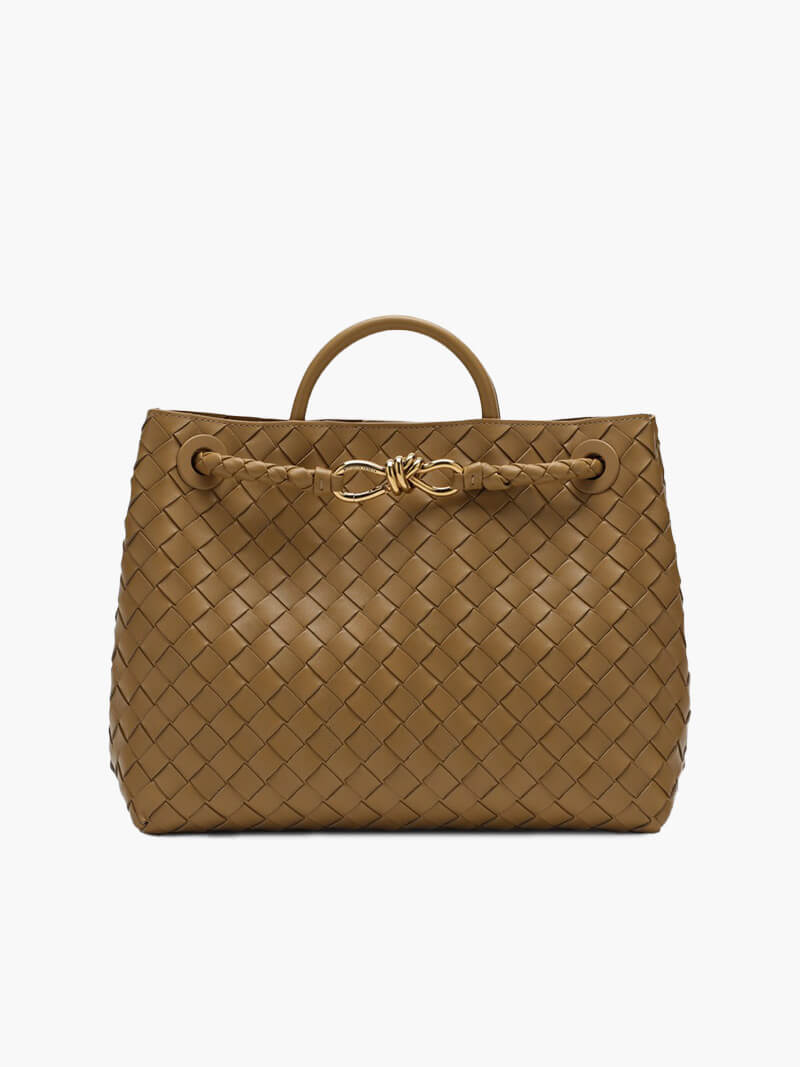 Golden Grace Woven Bag