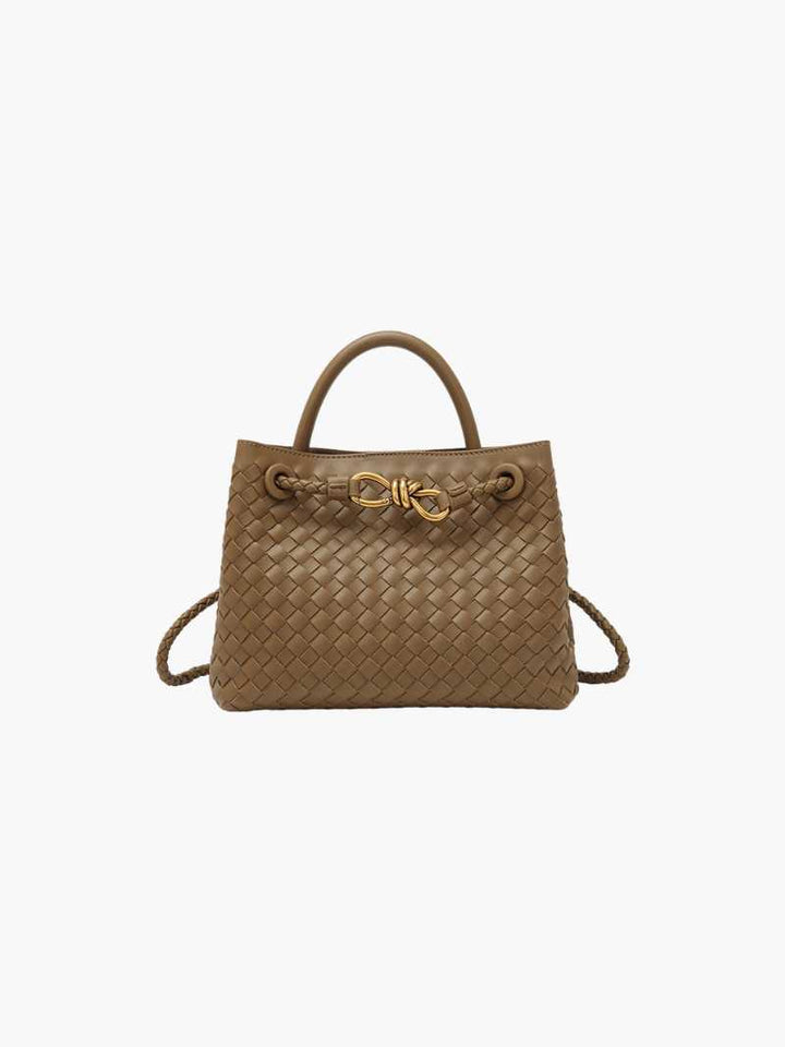 Golden Grace Woven Bag