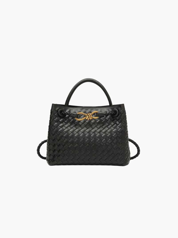 Golden Grace Woven Bag