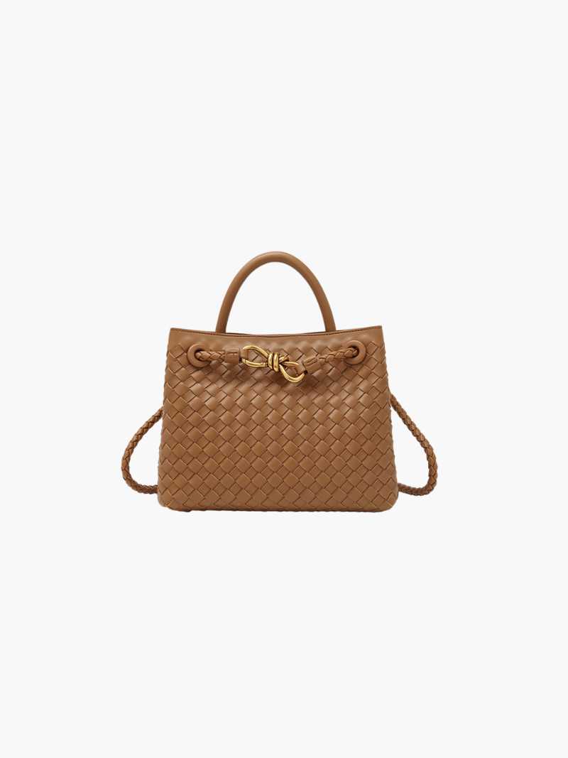 Golden Grace Woven Bag