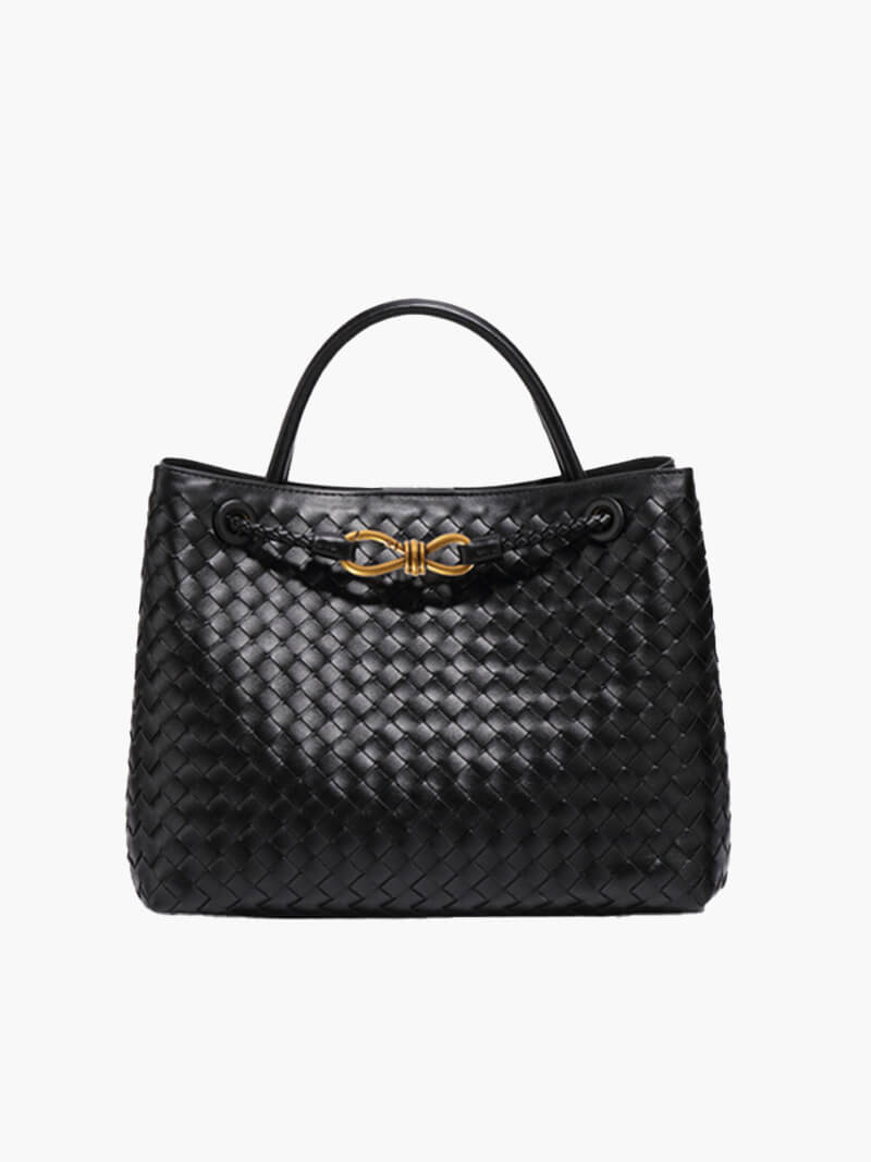 Golden Grace Woven Bag