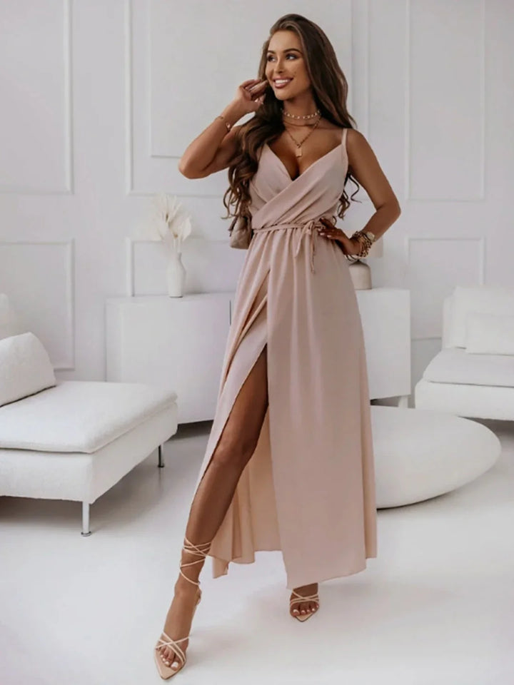 Wrap Front Maxi Dress
