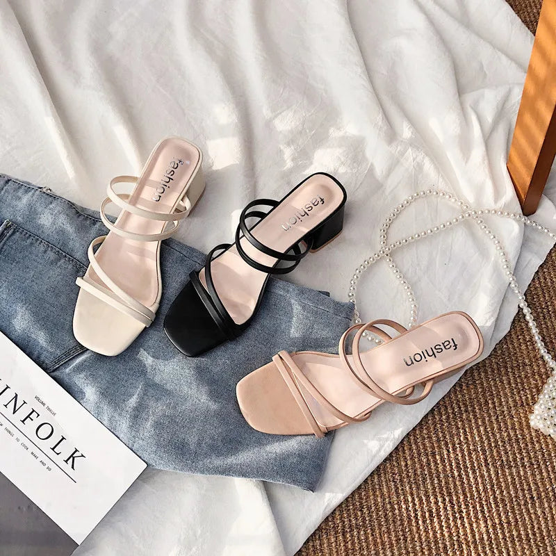 Pamela - Strappy Block Heel Sandals