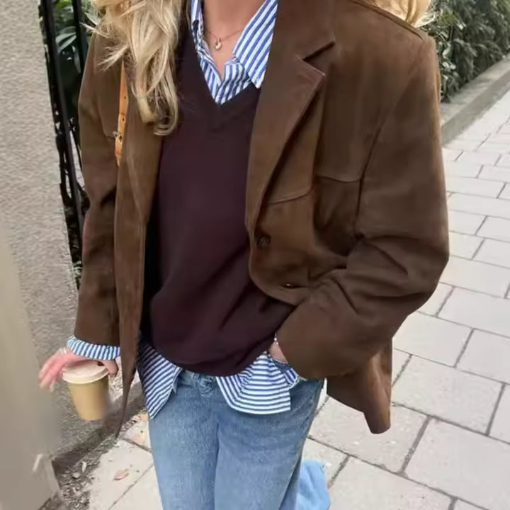 Jacket with Button Front and Flap Pockets