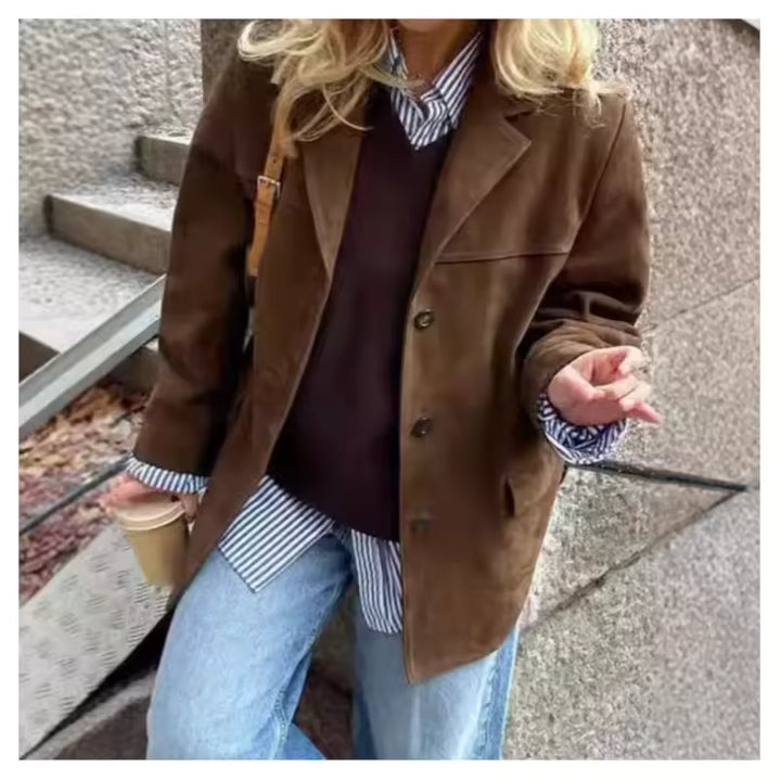 Jacket with Button Front and Flap Pockets